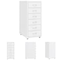 Miniatyrbillede 1 af 9: The Living Store mobilt arkivskab 28x41x69 cm metal hvid -  Arkivskabe