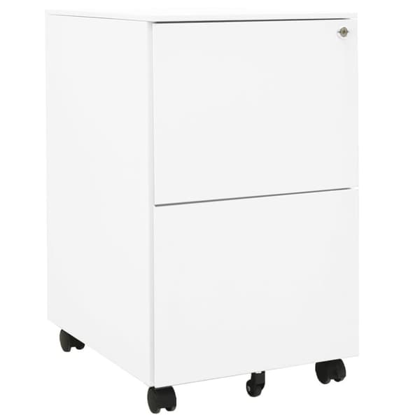 The Living Store mobilt arkivskab 39x45x67 cm stål hvid - Arkivskabe