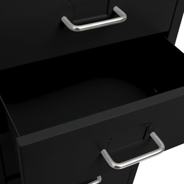 Mobilt arkivskab 28x41x109 cm metal sort - Mobilt Arkivskab - Mobile Arkivskabe - Home & Living