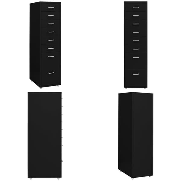 Mobilt arkivskab 28x41x109 cm metal sort - Mobilt Arkivskab - Mobile Arkivskabe - Home & Living