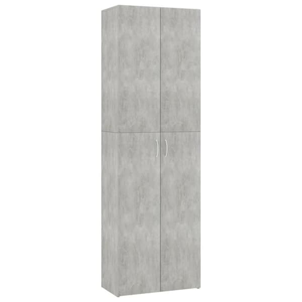 Toimistokaappi betoninharmaa 60x32x190 cm tekninen puu - Toimistokaappi - Toimistokaapit - Home & Living