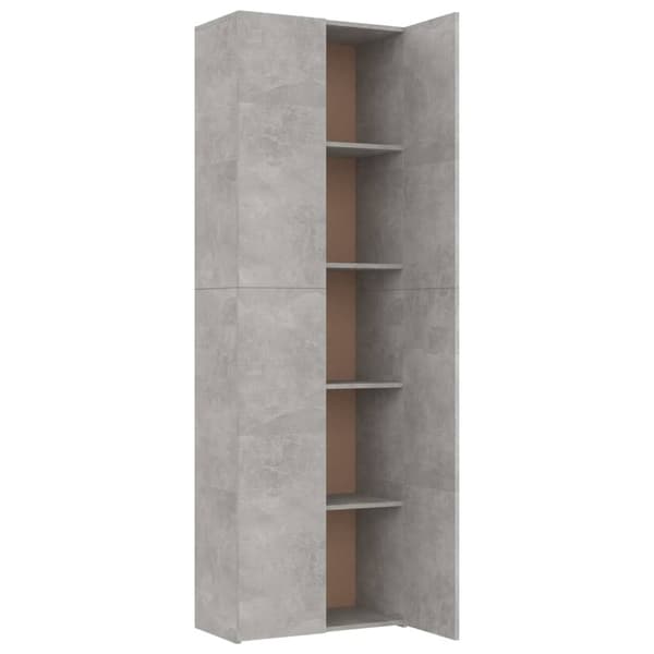 Toimistokaappi betoninharmaa 60x32x190 cm tekninen puu - Toimistokaappi - Toimistokaapit - Home & Living