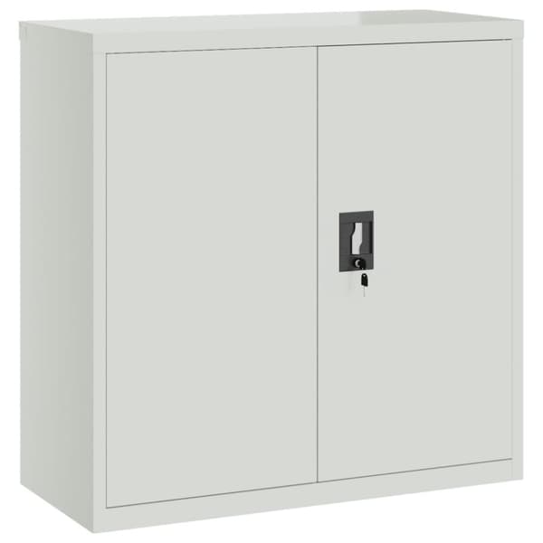 Toimistokaappi 2 ovella 90 cm harmaa metalli - Toimistokaappi - Toimistokaapit - Home & Living