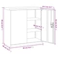 Pikkukuva 11 / 11: Toimistokaappi 2 ovella 90 cm harmaa metalli - Toimistokaappi - Toimistokaapit - Home & Living