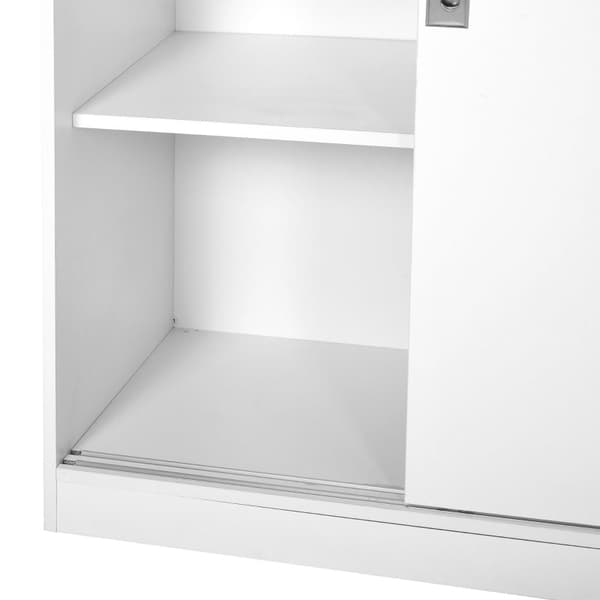 Rootz Låsbart arkivskåp - Säker förvaring - Dokumenthantering - E1-spånskiva av hög kvalitet - 80W x 40D x 120H cm - Vit