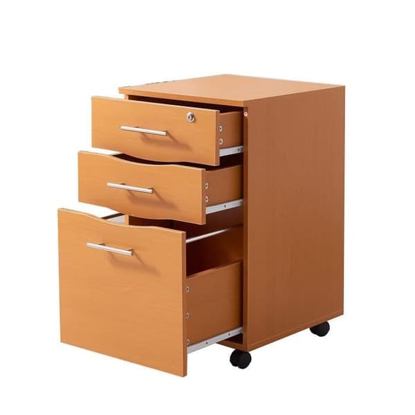 MMT Furniture Designs Ltd 3 lådor piedestal med hängmappskrokar Boklaminat trä