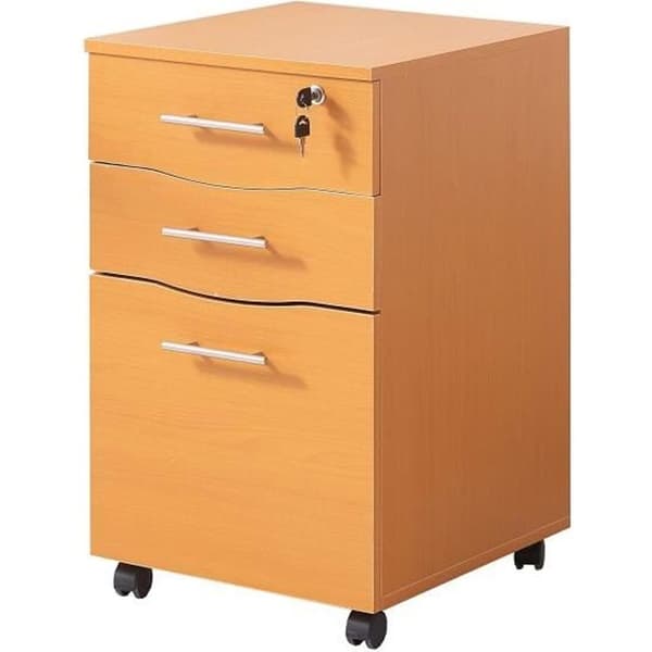 MMT Furniture Designs Ltd 3 lådor piedestal med hängmappskrokar Boklaminat trä