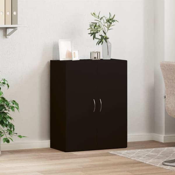 vidaXL Arkivskap svart 60x32x77,5 cm konstruert tre