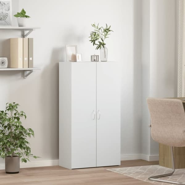vidaXL Dokumentskåp vit 60x32x115 cm konstruerat trä