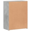 Pikkukuva 5 / 11: vidaXL Arkistokaappi betoninharmaa 60x32x77,5 cm tekninen puu