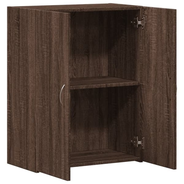 vidaXL arkivskab 60x32x77,5 cm konstrueret træ brun egetræ