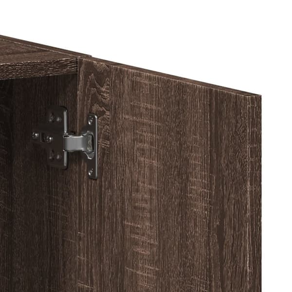 vidaXL arkivskab 60x32x77,5 cm konstrueret træ brun egetræ