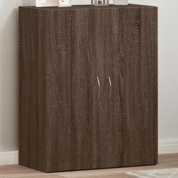 vidaXL arkivskab 60x32x77,5 cm konstrueret træ brun egetræ