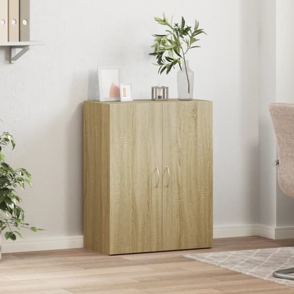 vidaXL arkivskab 60x32x77,5 cm konstrueret træ sonoma-eg