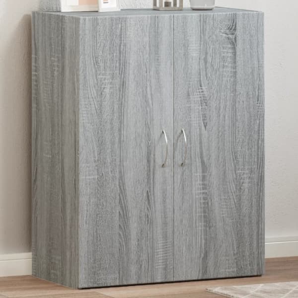 vidaXL Arkistokaappi harmaa Sonoma 60x32x77,5 cm tekninen puu