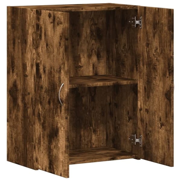 vidaXL Arkivskap røkt eik 60x32x77,5 cm konstruert tre