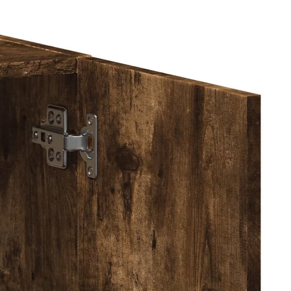 vidaXL Arkivskap røkt eik 60x32x77,5 cm konstruert tre