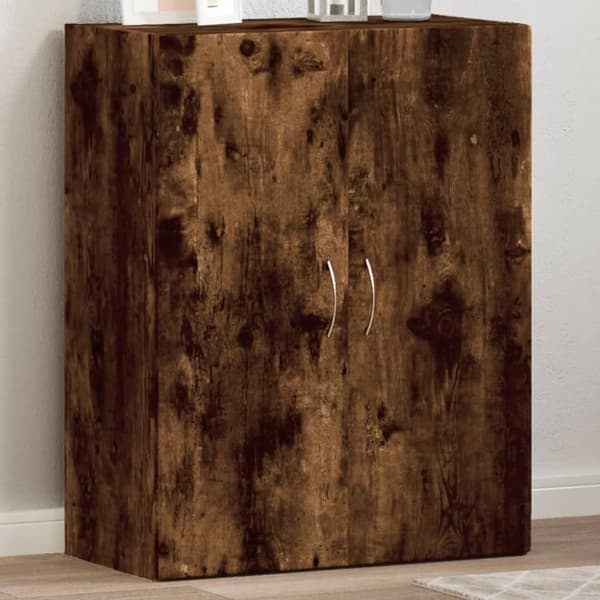 vidaXL Arkivskap røkt eik 60x32x77,5 cm konstruert tre