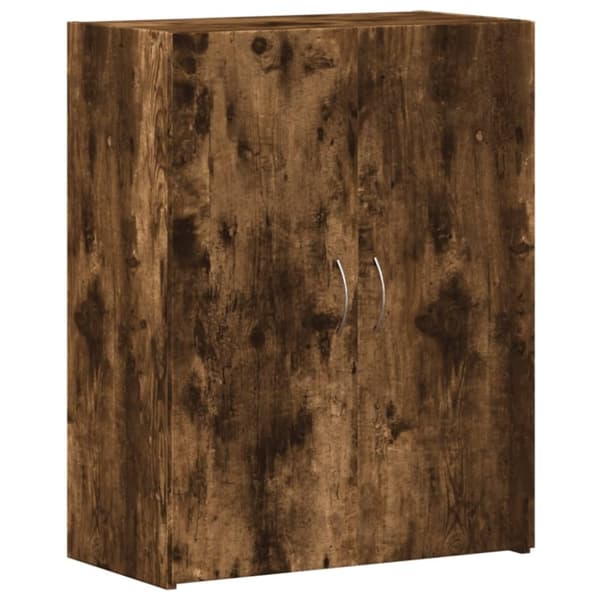 vidaXL Arkivskap røkt eik 60x32x77,5 cm konstruert tre