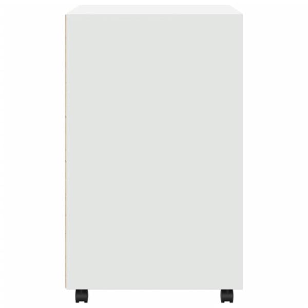 vidaXL Skåp med hjul vit 60x48x81 cm konstruerat trä