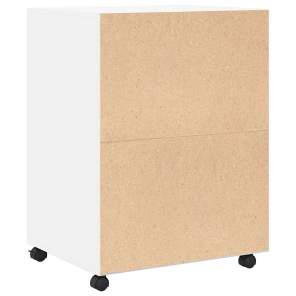 vidaXL Skåp med hjul vit 60x48x81 cm konstruerat trä