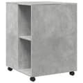 Miniatyrbilde 7 av 10: vidaXL Sidebord med hjul betonggrå 55x60x78 cm konstruert tre