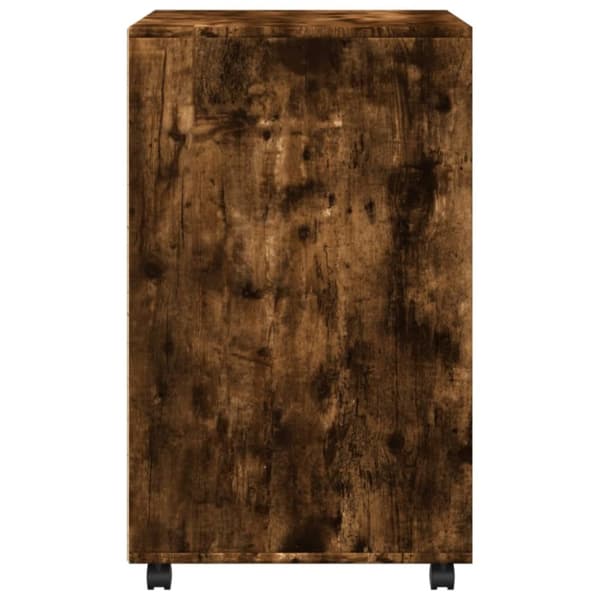 vidaXL Rulleskap røkt eik 60x48x81 cm konstruert tre