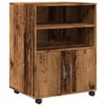 Miniatyrbillede 1 af 11: vidaXL rullebord 60x48x81 cm konstrueret træ gammelt trælook