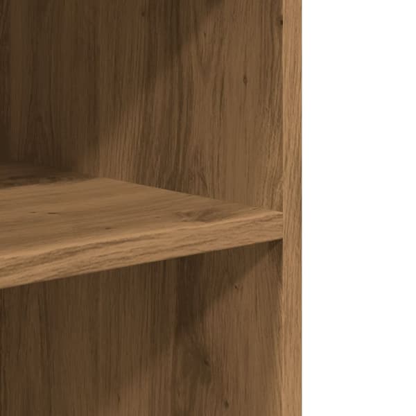 vidaXL sidebord med hjul 55x60x78 cm konstrueret træ egetræslook