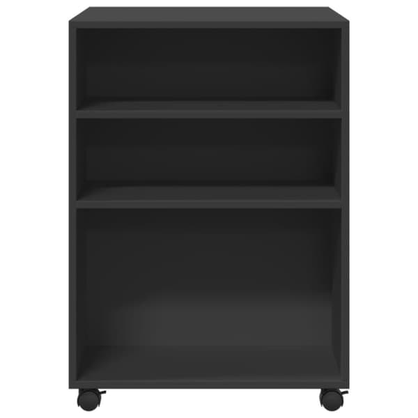 vidaXL sidebord med hjul 55x60x78 cm konstrueret træ sort