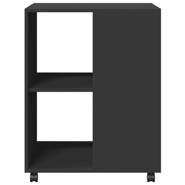 vidaXL sidebord med hjul 55x60x78 cm konstrueret træ sort