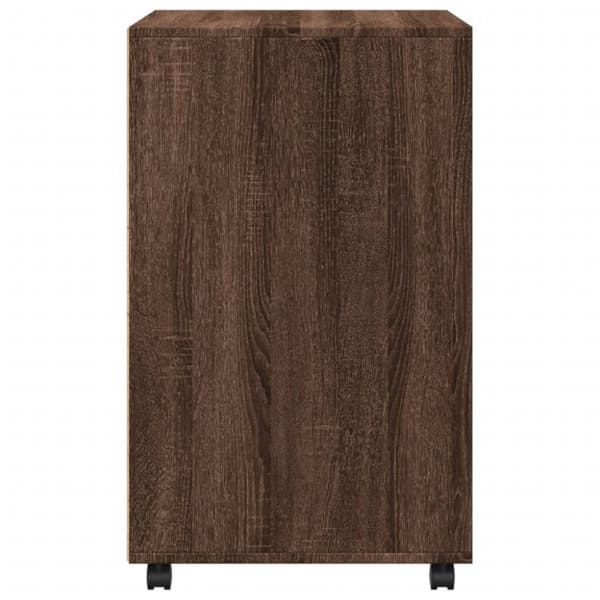 vidaXL rullebord 60x48x81 cm konstrueret træ brun egetræsfarve