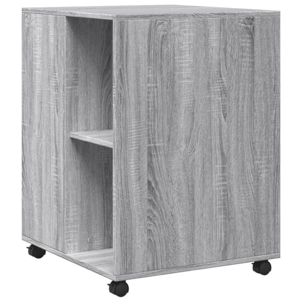 vidaXL sidebord med hjul 55x60x78cm konstrueret træ grå sonoma-eg