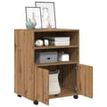 Miniatyrbillede 4 af 11: vidaXL rullebord 60x48x81 cm konstrueret træ egetræsfarve