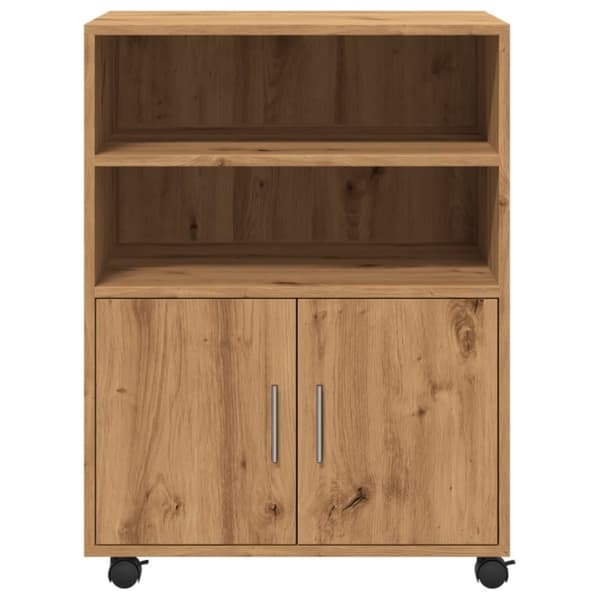 vidaXL rullebord 60x48x81 cm konstrueret træ egetræsfarve
