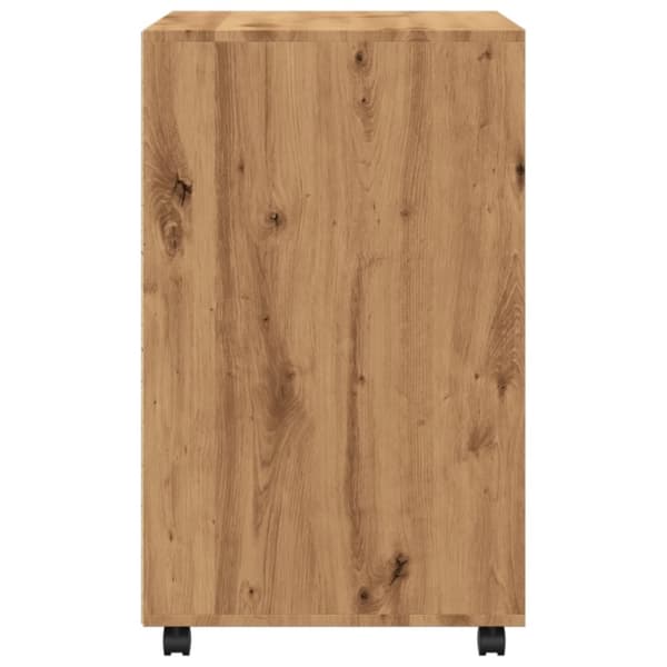 vidaXL rullebord 60x48x81 cm konstrueret træ egetræsfarve