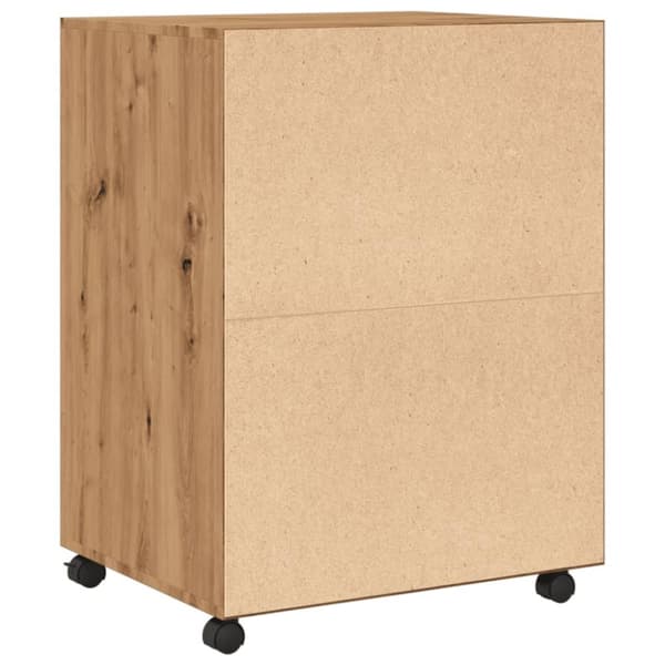 vidaXL rullebord 60x48x81 cm konstrueret træ egetræsfarve