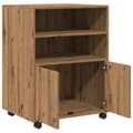 Miniatyrbillede 8 af 11: vidaXL rullebord 60x48x81 cm konstrueret træ egetræsfarve