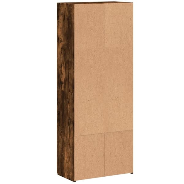 vidaXL Arkivskap røkt eik 60x32x153 cm konstruert tre