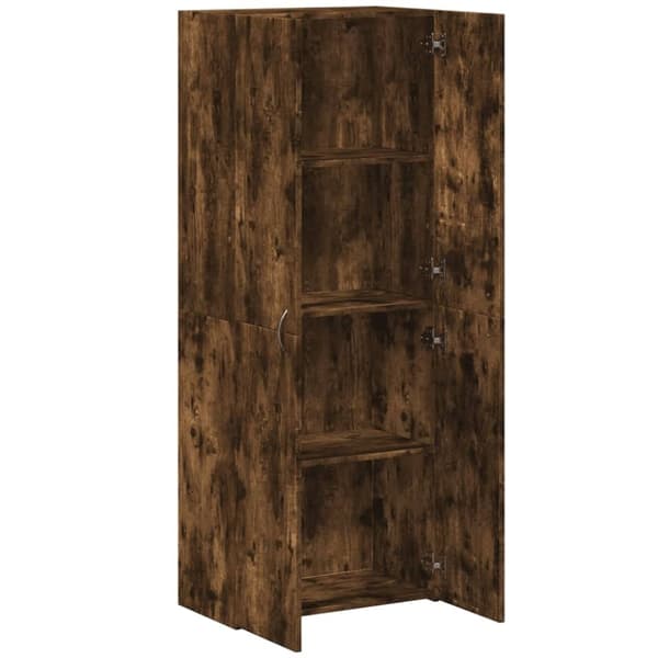 vidaXL Arkivskap røkt eik 60x32x153 cm konstruert tre