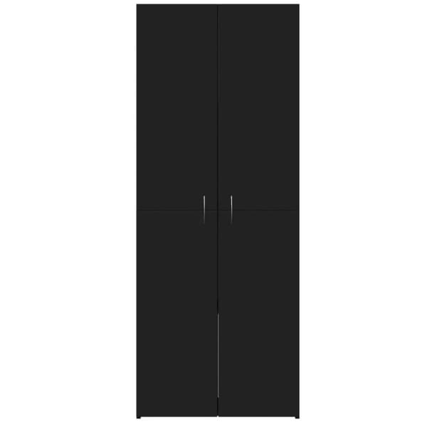 vidaXL Arkivskap svart 60x32x153 cm konstruert tre