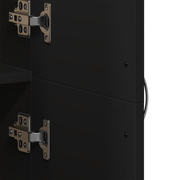 vidaXL Arkivskap svart 60x32x153 cm konstruert tre