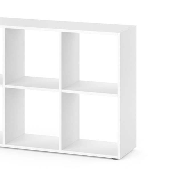 Vicco barnbokhylla, Vit, 72 x 107 cm med 6 hopfällbara lådor