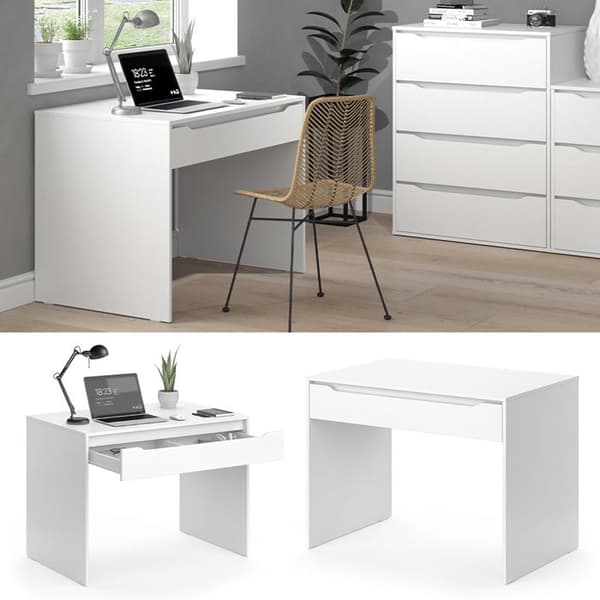Vicco Ruben skrivbord, Vit, 100 x 65 cm