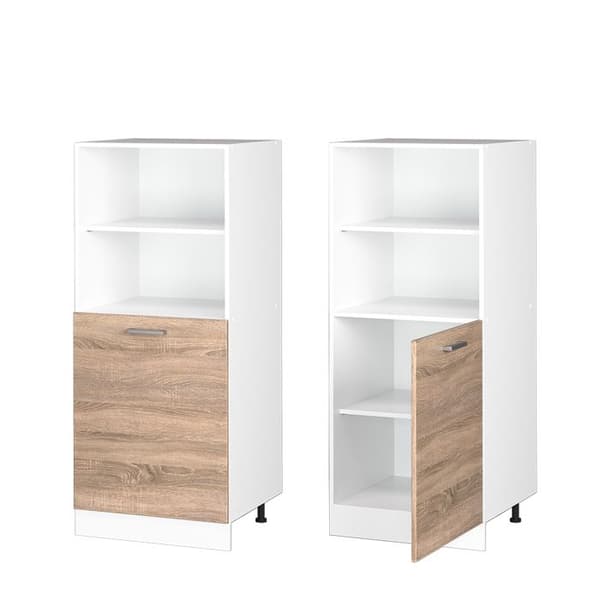 R-Line universal högskåp, 60 cm med öppna hyllor, och lucka, Sonoma, Vicco