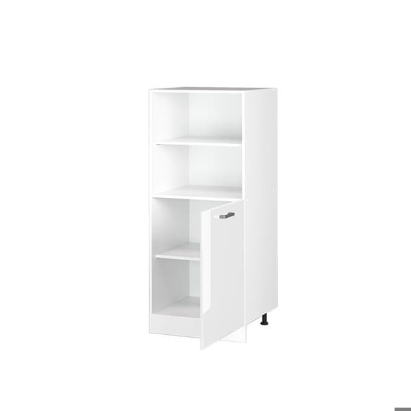 R-Line universalhögskåp, 60 cm med öppna hyllor, och lucka, Vit Högglans, Vicco