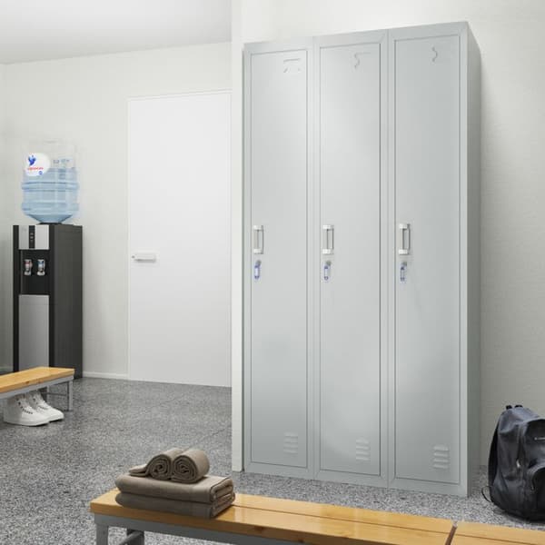 Vicco skåp, Grå, 90 x 180 cm 3 fack