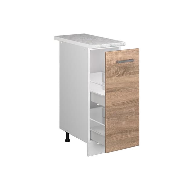 R-Line universell basenhet, 30 cm med dörr, med bänkskiva, Sonoma, Vicco