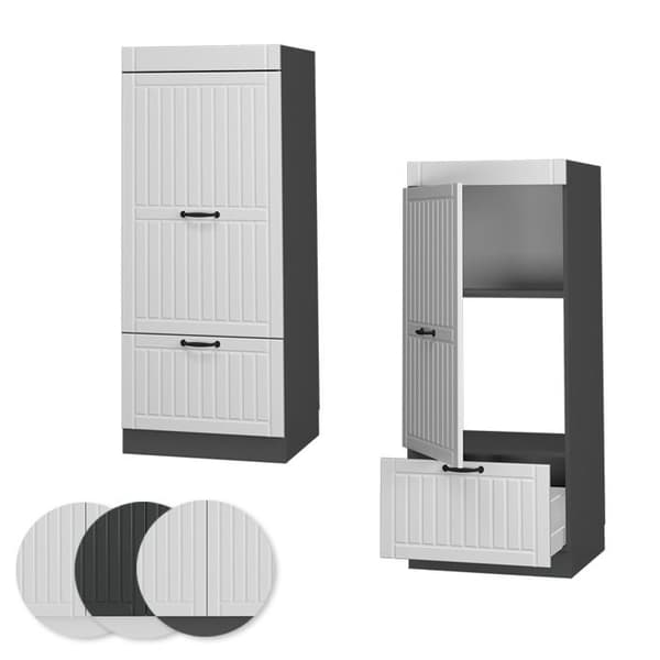 Fame-Line mikrovågsskåp, 60 cm, Country white, Vicco