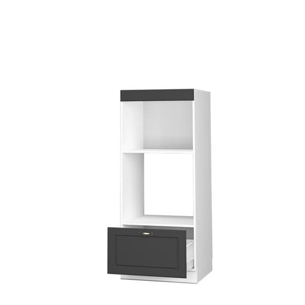 Fame-Line mikrovågsskåp, 60 cm öppet, Anthrazit-Gold Landhaus, Vicco